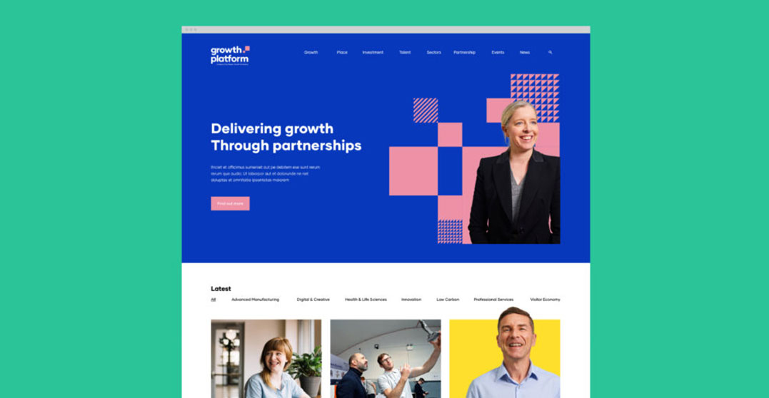 Growth Platform website design